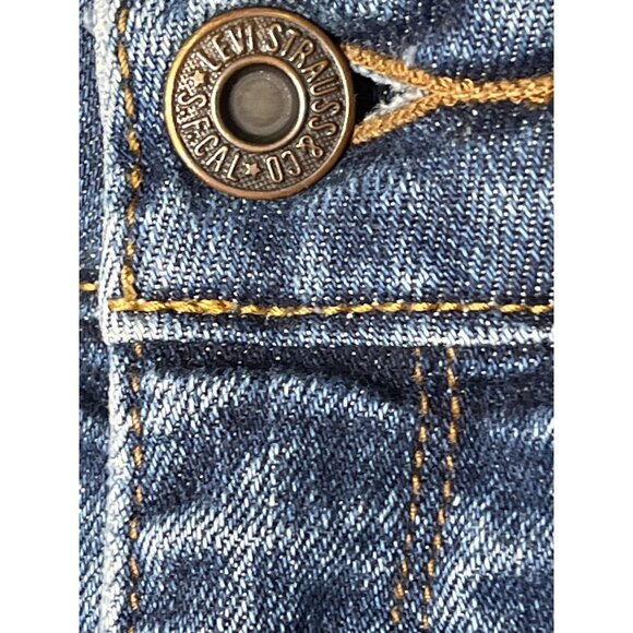 Levi’s 525 Perfect Waist Blue Jean Bermuda Shorts Size 6 Mid Rise Classic Fit - Picture 8 of 10